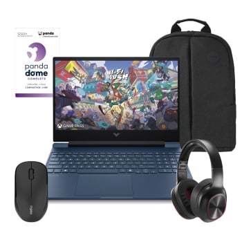 Ordenador Portátil Gaming HP Victus 15-fa2039ns, i7 240H, 16GB, 1TB SSD, FHD, 15,6'' - 39,62 cm, RTX 5060, Sin SO con Mochila, Ratón, Auriculares y Antivirus