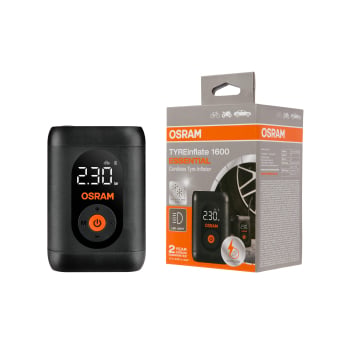 Comprensor Neumáticos Digital Inalámbrico Compacto Osram TYREinflate 1600 Essential, con Indicador de Batería y Luz Led