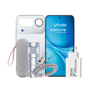 Móvil – vivo Bundle X300 FE, Luxe Black, 512 GB, 12 GB RAM, 6.31″ AMOLED, Snapdragon® 8 Gen 5 Mobile, 6500 mAh