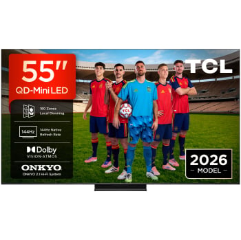 TV QD-Mini LED 55″ – TCL 55C6K PRO, UHD 4K, AiPQ Pro Processor (MT9653), Smart con Google TV, Dolby Vision-Atmos, Negro