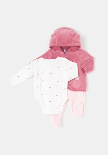 Conjunto chaqueta, body y legging para recién nacida Bebé TEX