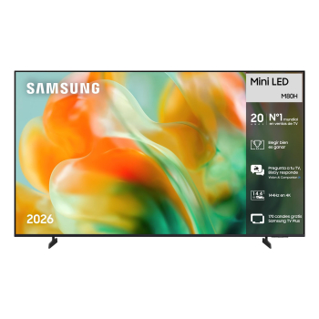 TV Mini LED 55″ – Samsung TU55M80HAUXXC, UHD 4K, NQ4 AI Gen2 Processor, Smart TV, Full AI, Negro