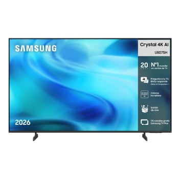 Smart TV LED 55" (139,7 cm) Samsung TU55U8075HU con IA, 4K UHD, 50 Hz, Crystal 4K AI, OTS Lite, Q-Symphony