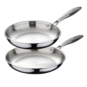 Set 2 Sartenes SAN IGNACIO Calpe, de Acero Inoxidable,  Apto Inducción, 24-28 cm