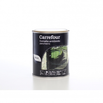 Esmalte antióxido para hierro blanco Carrefour 750 ml.