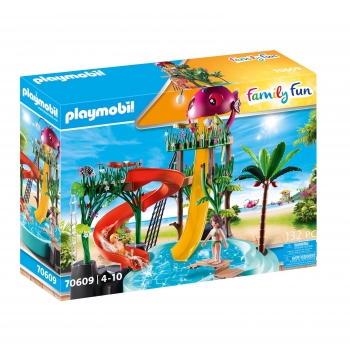 PLAYMOBIL - Family Fun Parque acuático con tobogán +4 años