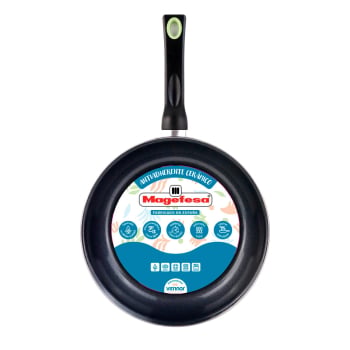 Sartén Magefesa, Antiadherente Cerámico, de Acero Vitrificado, Apto Inducción, 20 cm