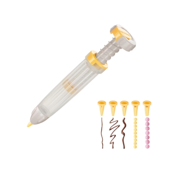 Bolígrafo decorador  de Silicona TESCOMA Delicia  15cm - Amarillo
