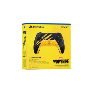 Mando PS5 – Sony DualSense® Edición Limitada Battle Yellow de Marvel’s Wolverine, Compatible con Mac, PC y smartphones, Inalámbrica, Amarillo