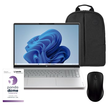 Ordenador Portátil HP OmniBook 3 16-by0065ns, AMD Ryzen 5 40, 16 Gb, 512 Gb, SSD, 40,64 cm 16», Windows 11 Home, Sin Cargador, Incluye Mochila Hama, Ratón Rapoo, Antivirus