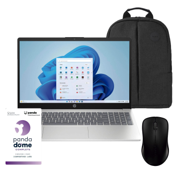 Ordenador Portátil HP 15-FD1013NSXC7, Intel Core 7 150U, 16 Gb, 512 Gb, SSD, 39,6 cm -15,6″, Windows 11 Home, incluye Mochila Hama, Ratón y Antivirus