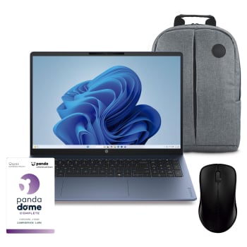 Ordenador Portátil HP OmniBook 3 16-by0062ns, AMD Ryzen 5 40, 8 Gb, 512 Gb, SSD, 40,64 16″, Windows 11 Home,  Incluye Mochila Hama, Ratón Rapoo, Antivirus