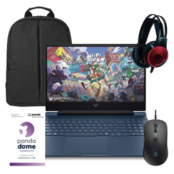 Ordenador Portatil Gaming Hp Victus 15-FA2042NS, Intel® Core™ 7 240H, 16 Gb, 1 Tb, SSD, 39,62cm 15,6», GPU de ordenador portátil NVIDIA® GeForce RTX™ 5060, sin SO, incluye Mochila Hama, Auricular Gaming, Ratón y Antivirus
