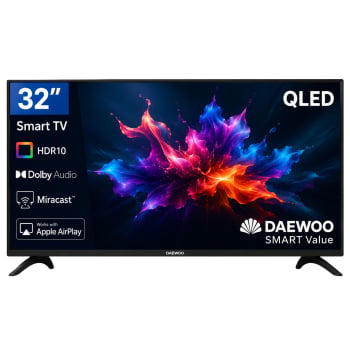 Smart TV QLED 32″ (81,28 cm) Daewoo 32VB56HQ con IA, HD, 60Hz, Dolby audio