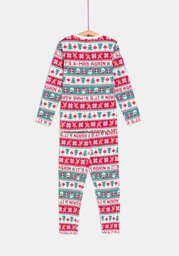 Pijama dos piezas estampado navideño Infantil TEX