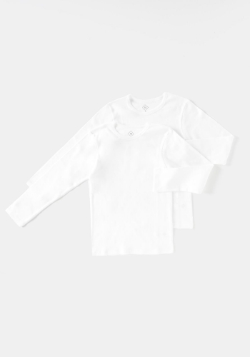 Pack 2 camisetas interiores de manga larga de Algodón Sostenible Infantil TEX