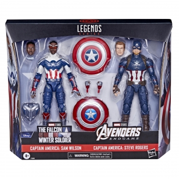Avengers - Marvel Legends Series Pack 2 Figuras del Capitán América + 4 años
