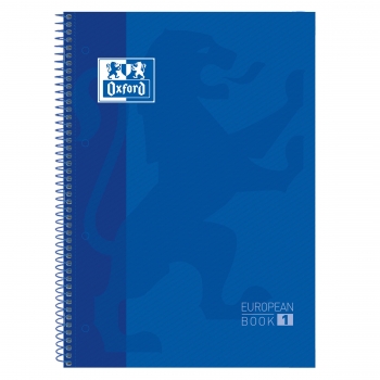 Cuaderno microperforado A4+ tapas extraduras 80 hojas cuadrícula 5X5 Oxford School azul oscuro