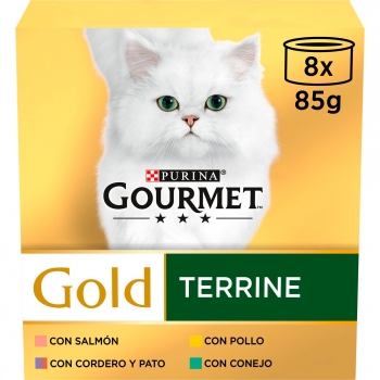 Comida húmeda para gato adulto Purina Gourmet Gold  8x85 g