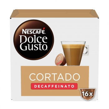 Café cortado expresso descafeinado en cápsulas Nescafé Dolce Gusto 16 unidades