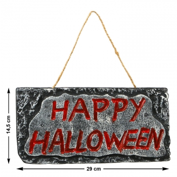 Cartel Happy Halloween 29x14.5x1.5 cm