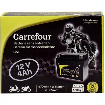 Batería Moto Carrefour 12V 4AH 