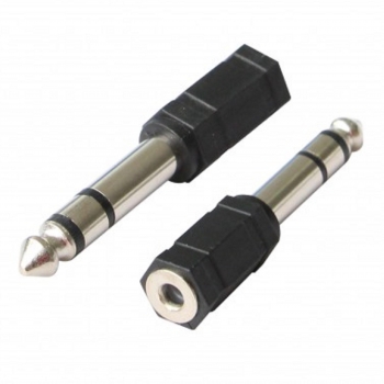 Cable Adaptador Poss Jack 6,3mm y 3,5mm - Negro
