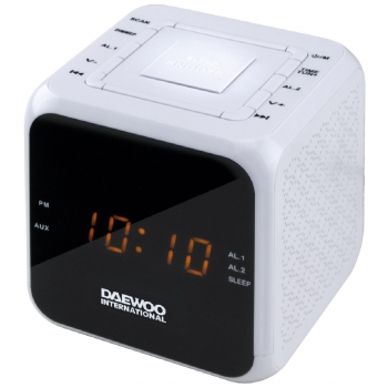 Radio Despertador Daewoo DCR450 - Blanco