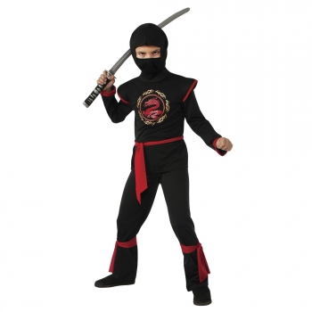 Disfraz infantil, Dragón Ninja Negro  8-10 años