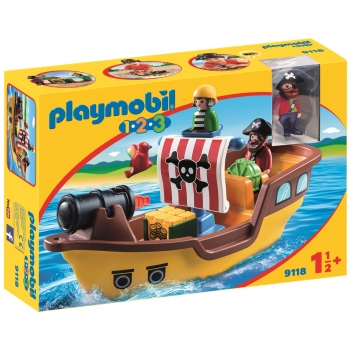 Playmobil - 1.2.3 Barco Pirata