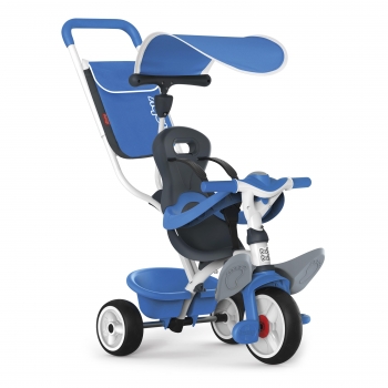 Smoby - Triciclo Baby Balade Azul Respaldo Alto