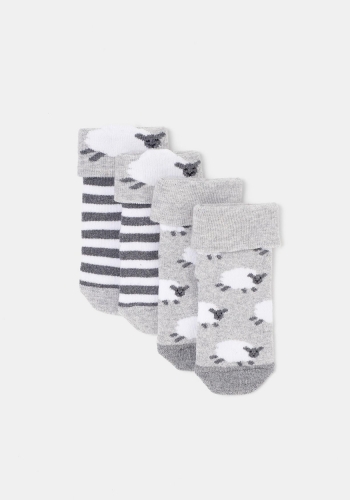 Pack dos calcetines estampados para recién nacido Unisex TEX