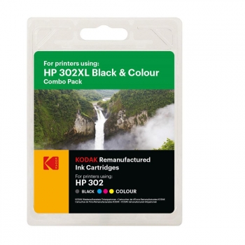 Multipack Cartucho de Tinta Kodak HP302XL - Negro/Tricolor
