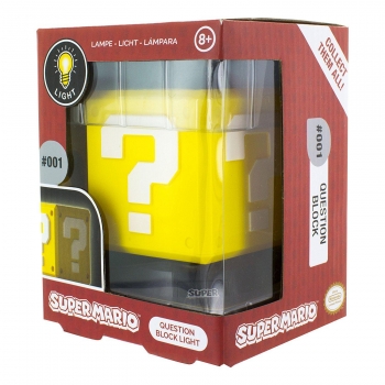 Lámpara 3D Super Mario Question Block