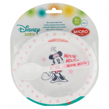 Set Cuenco y Cuchara Mickey o Minnie Disney