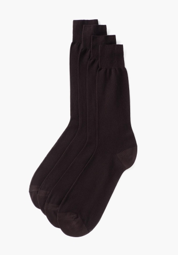 Pack de dos calcetines lisos de fibra fresca TEX