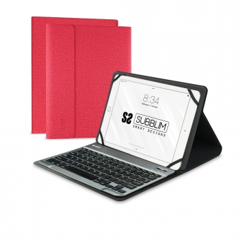 Funda Subblim con Teclado Bluetooth para Tablet 10'' - Rojo