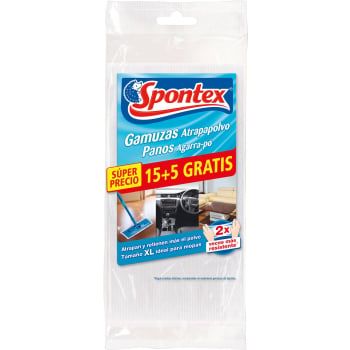 15 Gamuzas Desechables SPONTEX Atrapapolvo