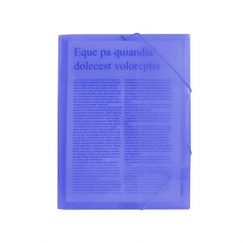 Carpeta DIN A4 de Plástico con Gomas y Solapas Beautone - Azul Transparente