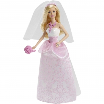 Barbie Collector Muñeca Novia con Vestido Rosa +3 Años