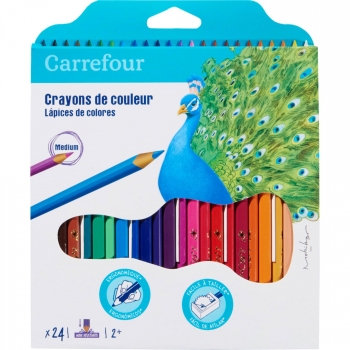 Lápices de Colores Carrefour Surtidos 24 uds