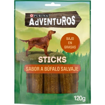Snack sticks para perros Purina Adventuros aroma a búfalo 120 g