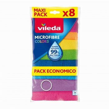 Set de 8 Bayeta Multiusos de Microfibra VILEDA Colors