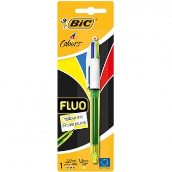 Bolígrafo 4 Colores Fluor Bic