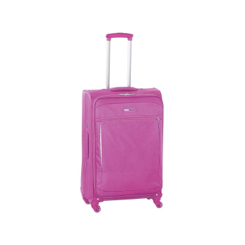 Trolley Mediano 4 Ruedas Nylon, Fucsia