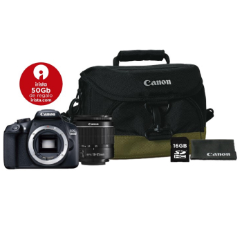 Cámara Réflex Canon EOS 1300D 18-55 DC con Bolsa y Tarjeta 16GB