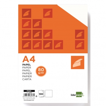 Paquete A4 100 Hojas A4 Liderpapel 80g/m2 Blanco