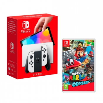 Consola Nintendo Switch OLED Blanca + Super Mario Odyssey