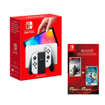Consola Nintendo Switch OLED Blanca + Assassin`s Creed Ezio Collection + Prince Of Persia