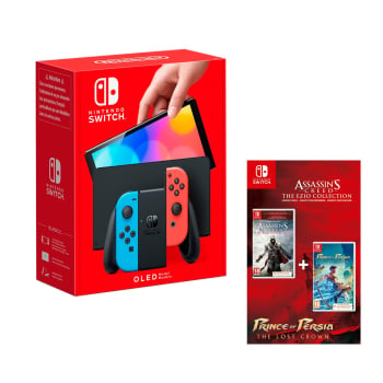 Consola Nintendo Switch OLED Neón + Assassin`s Creed Ezio Collection + Prince Of Persia